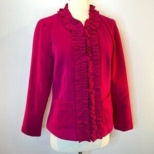 SPENSE Women's Berry Pink Hook & Eye Lined Jacket - Size Medium - NWT